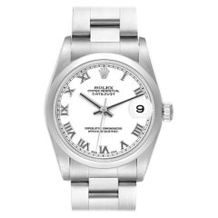 Used Rolex Datejust 31 Midsize White Roman Dial Steel Ladies Watch 78240