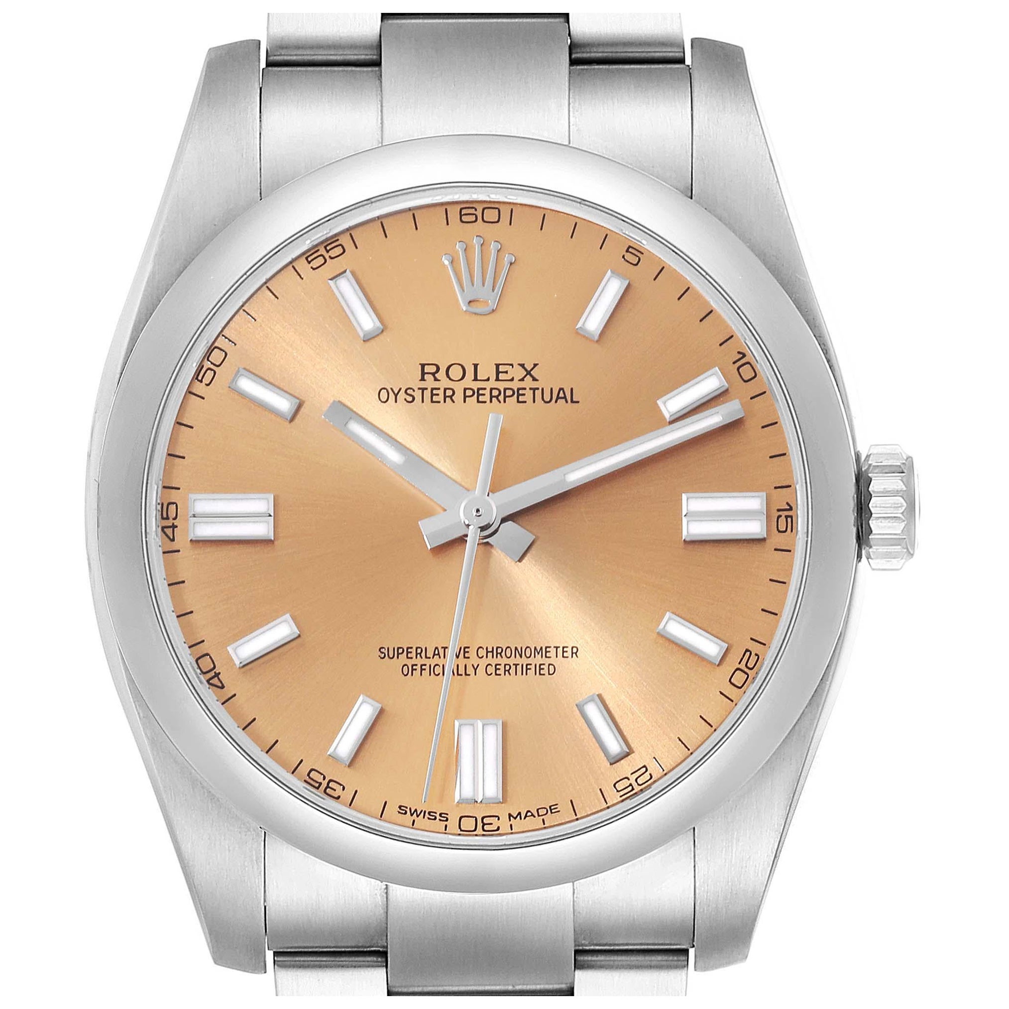 Rolex Oyster Perpetual 36 White Grape Dial Steel Mens Watch 116000 Box Card For Sale