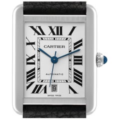 Cartier Tank Solo XL automatique avec cadran argenté pour hommes W5200027 Card
