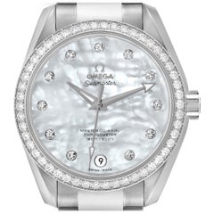 Omega Aqua Terra Mother Of Pearl Dial Diamond Steel Watch 231.15.39.21.55.001