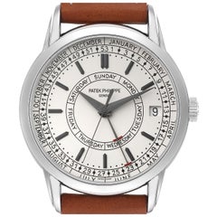 Used Patek Philippe Complications Silver Dial Steel Mens Watch 5212