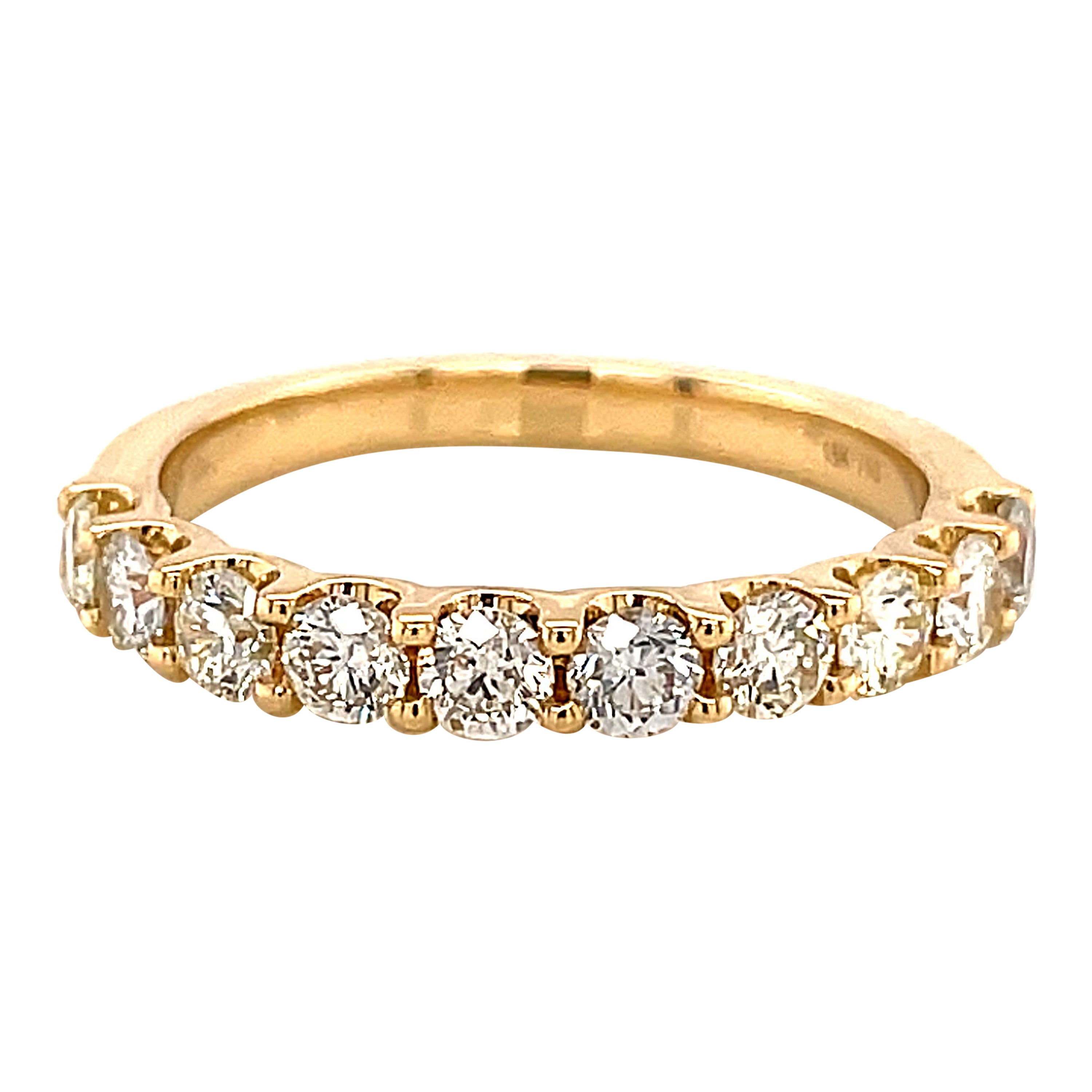 Alexander Beverly Hills: 18 Karat Gelbgold Halb-Eternity-Ring mit 0,90 Karat rundem Diamanten im Angebot