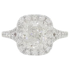 GIA Certified 2 Carat Cushion Cut Diamond Ring