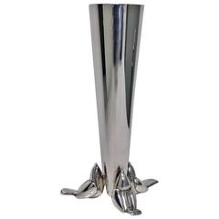 Pair of 1930s Christofle Art Deco Vases