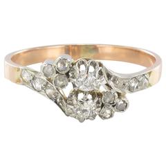 French Romantic Diamond Rose gold ring 