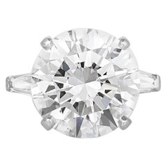 Exceptionnelle bague en diamant certifié GIA de 3,70 carats à taille ronde et brillante 3x