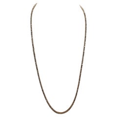7.83 Carat Brilliante Cut Diamond Tennis Necklace 14 Karat Rose Gold 22'' (collier de tennis en or rose 14 carats)