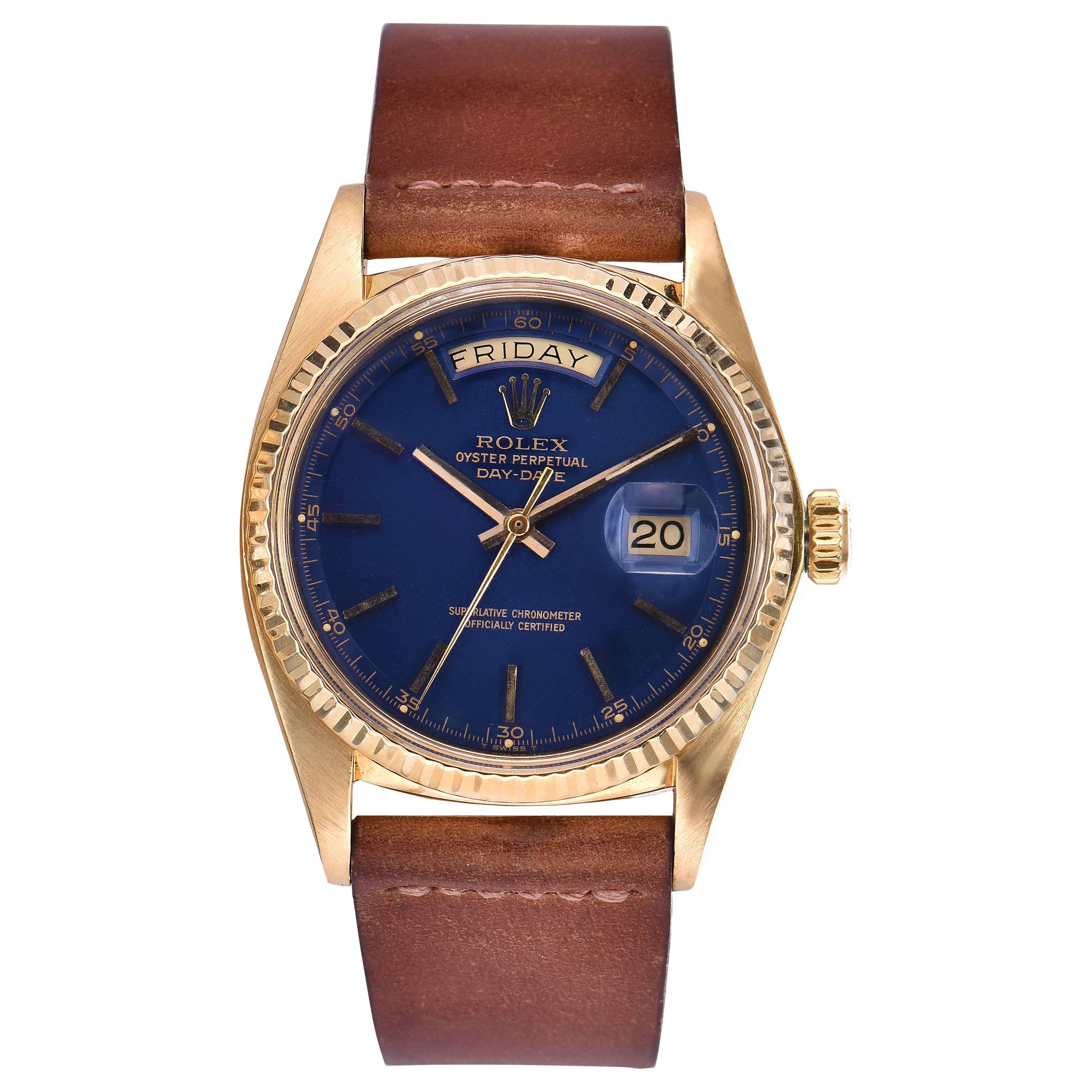 Rolex 18K Yellow Gold Oyster Perpetual Day Date Watch 1975