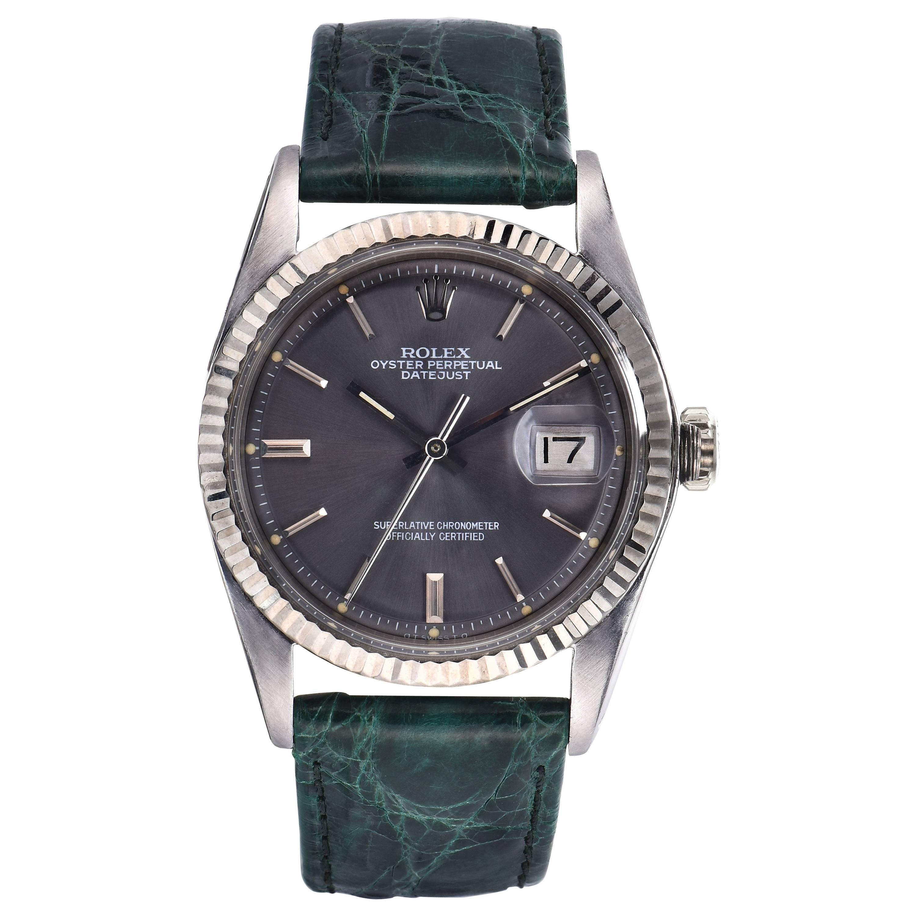 Rolex Vintage Oyster Perpetual SS/18K Datejust Automatic Watch