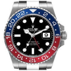 Rolex GMT Master II Blue Red Pepsi Bezel Steel Mens Watch 126710