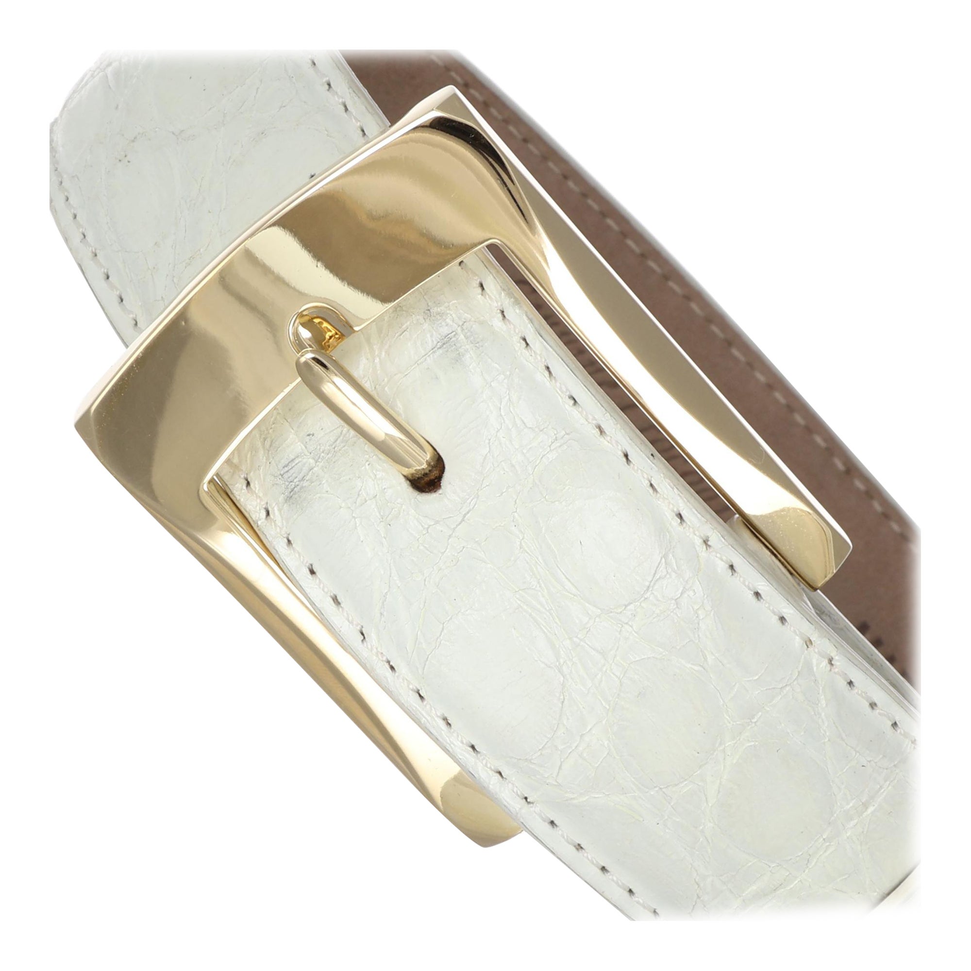 Boucle de ceinture précieuse en or jaune 18 carats fabriquée en Italie cadeau IIdea en vente