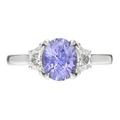 Unheated Color Change Sapphire Ring 1.71 Carat Violet To Pinkish Purple Oval