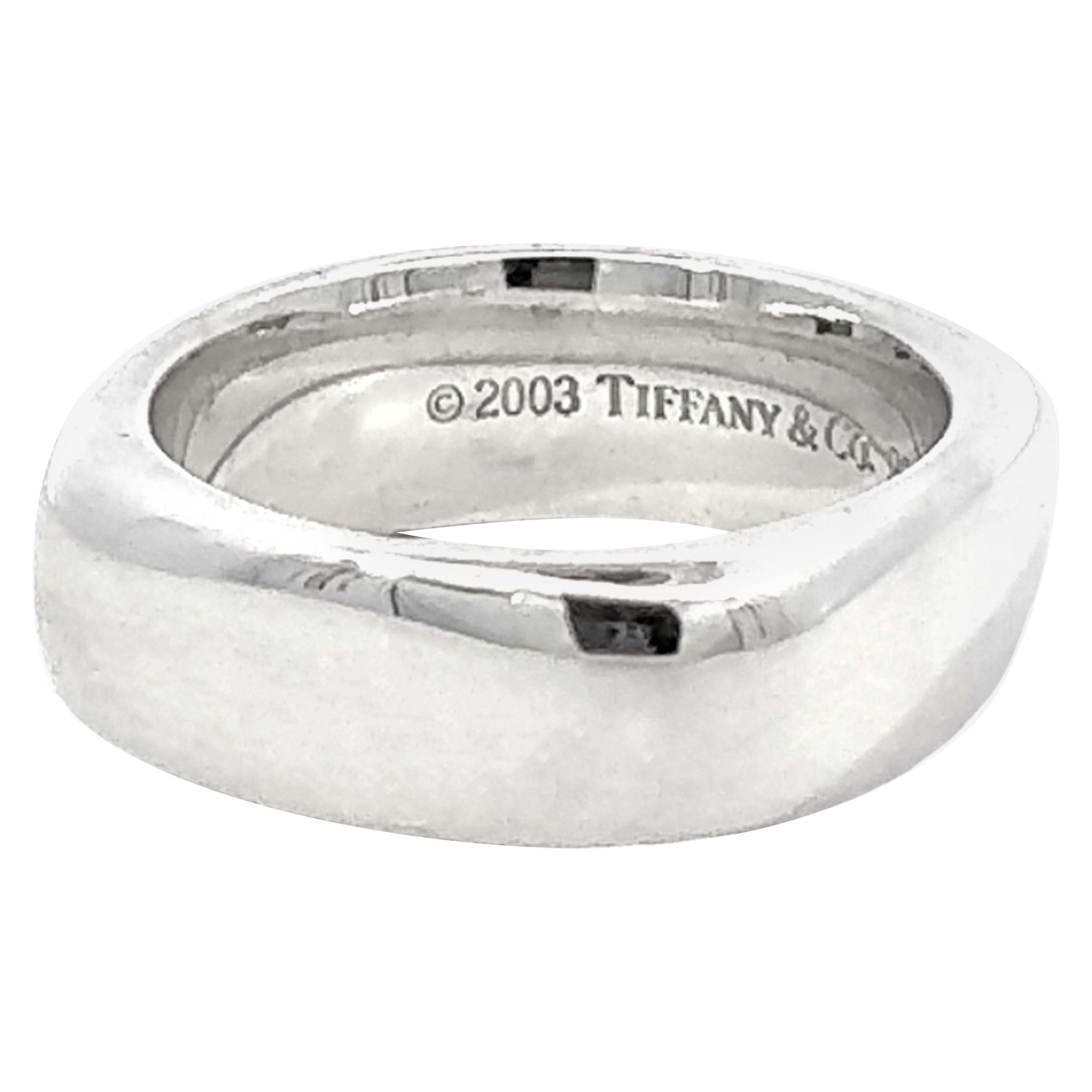 Tiffany & Co. 2003 Square Cushion Sterling Silver Ring For Sale
