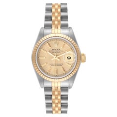Rolex Datejust Steel Yellow Gold Tapestry Dial Ladies Watch 69173
