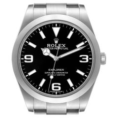 Rolex Explorer I 39mm Black Dial Steel Mens Watch 214270 Box Card