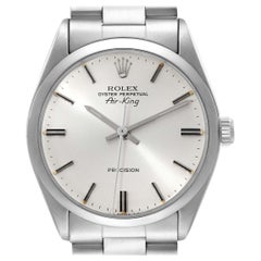 Rolex Air King Precision Silver Dial Vintage Steel Mens Watch 5500