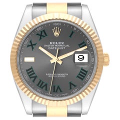 Rolex Montre Datejust 41 en acier et or jaune avec cadran tennis pour hommes 126333 Boîte Card
