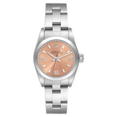 Rolex Oyster Perpetual Nondate Steel Salmon Dial Ladies Watch 67180