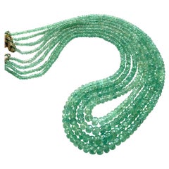 198.40 Carats Panjshir Emerald Faceted Beads For Fine Jewelry Natural Gemstone
