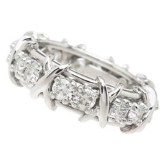 Retro Tiffany & Co. Schlumberger 16 Diamond Iconic X Band Ring