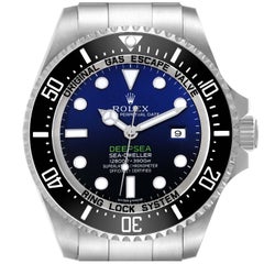 Used Rolex Seadweller Deepsea Cameron D-Blue Steel Mens Watch 116660 Box Card