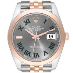 Rolex Datejust 41 Steel Rose Gold Wimbledon Dial Mens Watch 126301 Unworn