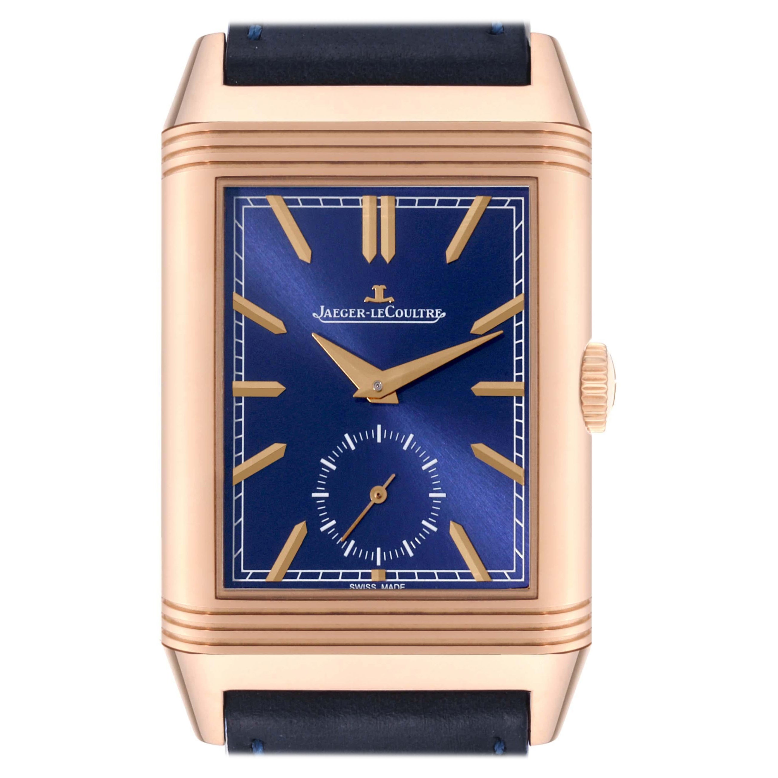 Jaeger LeCoultre Reverso Rose Gold Fagliano Limited Edition Mens  Watch Box Card For Sale