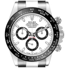 Rolex Daytona Ceramic Bezel White Panda Dial Steel Mens Watch 116500 Box Card