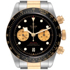 Used Tudor Heritage Black Bay Steel Yellow Gold Mens Watch 79363 Box Card