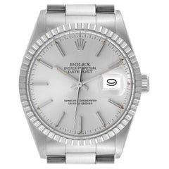 Rolex Datejust Silver Dial Vintage Steel Mens Watch 16030