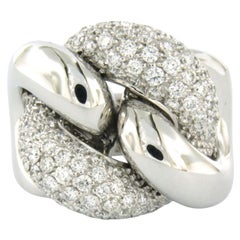 LEO PIZZO - 18k white gold ring set with diamonds up to 2.50ct