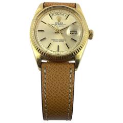 Vintage Rolex Yellow Gold Oyster Perpetual Automatic Wristwatch 