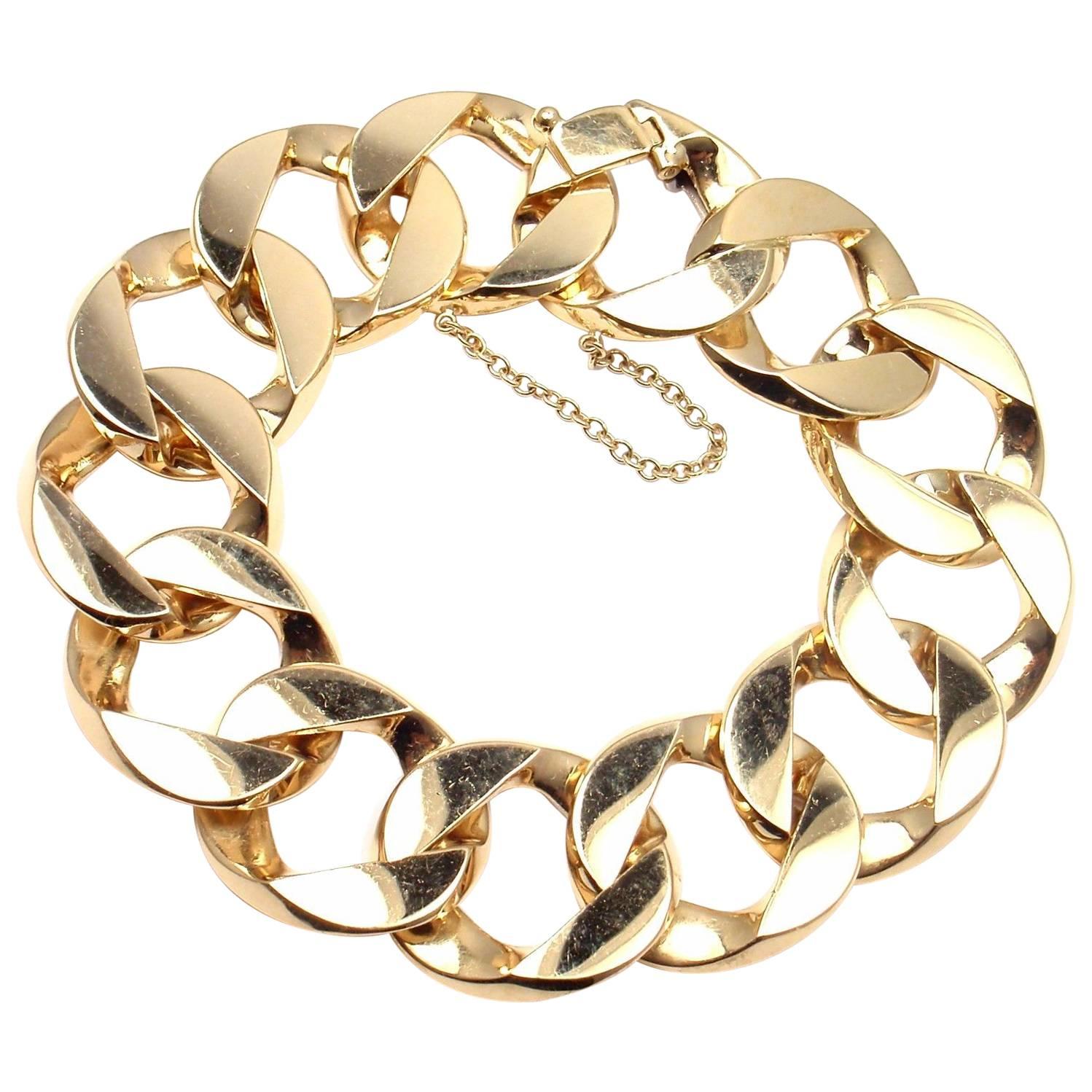 Verdura Classic Curb Link Gold Bracelet
