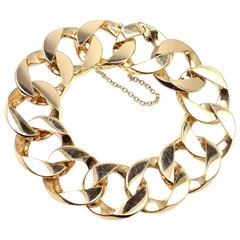 Verdura Classic Curb Link Gold Bracelet