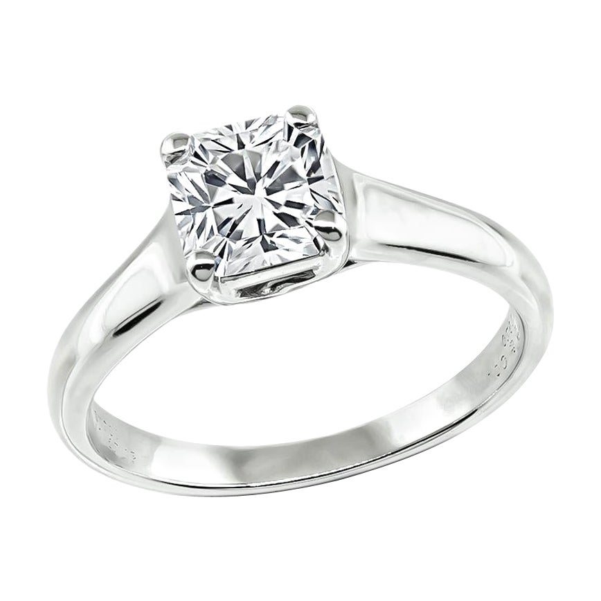 Tiffany & Co Lucida, bague de fiançailles solitaire avec diamant certifié GIA de 1,08 carat en vente