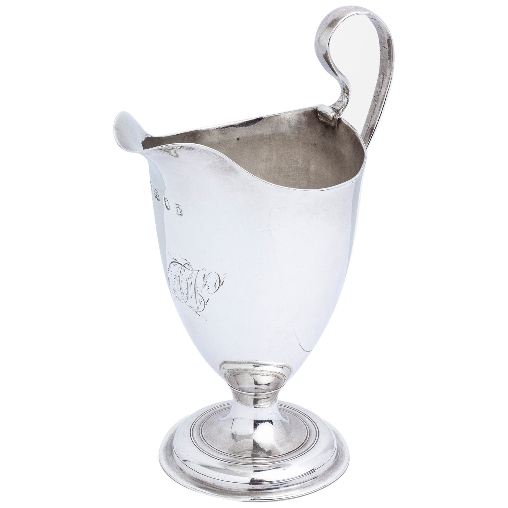 George III Sterling Silver Creamer by Robert Hennell I For Sale