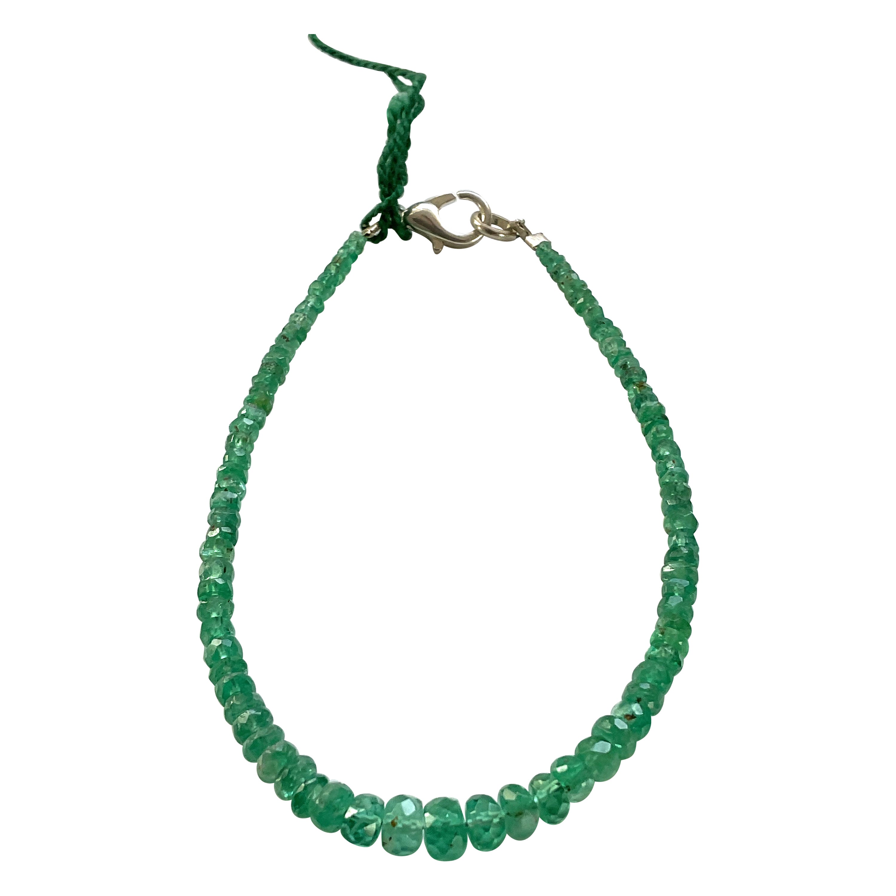 16.40 Carats Panjshir Emerald Faceted Beads For Fine Jewelry Natural Gemstone (Perles à facettes en émeraude du Panjshir pour la joaillerie fine) en vente