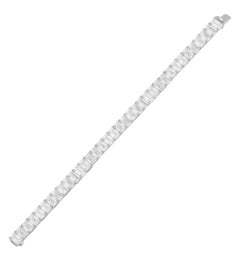 Emilio Jewelry Gia Certified 1.00 Carat Each Emerald Cut Diamond Bracelet 