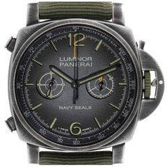 Panerai Luminor Chrono Navy Seals Limited Edition Steel Mens Watch PAM01409 