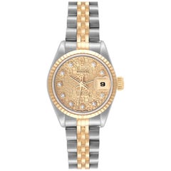 Rolex Datejust Steel Yellow Gold Anniversary Diamond Dial Ladies Watch 79173