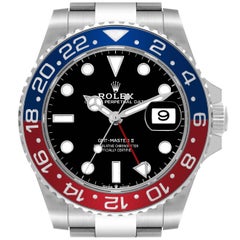 Used Rolex GMT Master II Blue Red Pepsi Bezel Steel Mens Watch 126710 Unworn