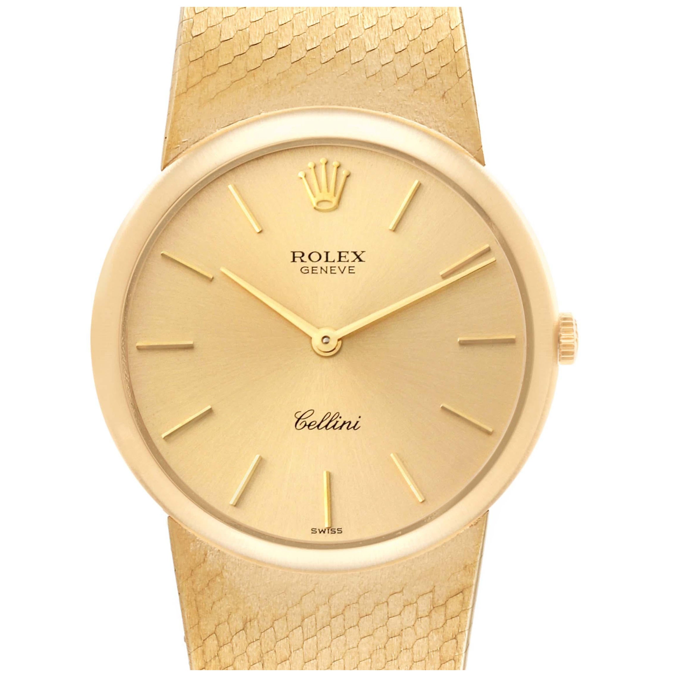 Rolex Cellini Montre vintage en or jaune pour femmes 653