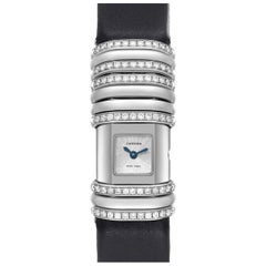Cartier Declaration White Gold Titanium Diamond Ladies Watch WT000450