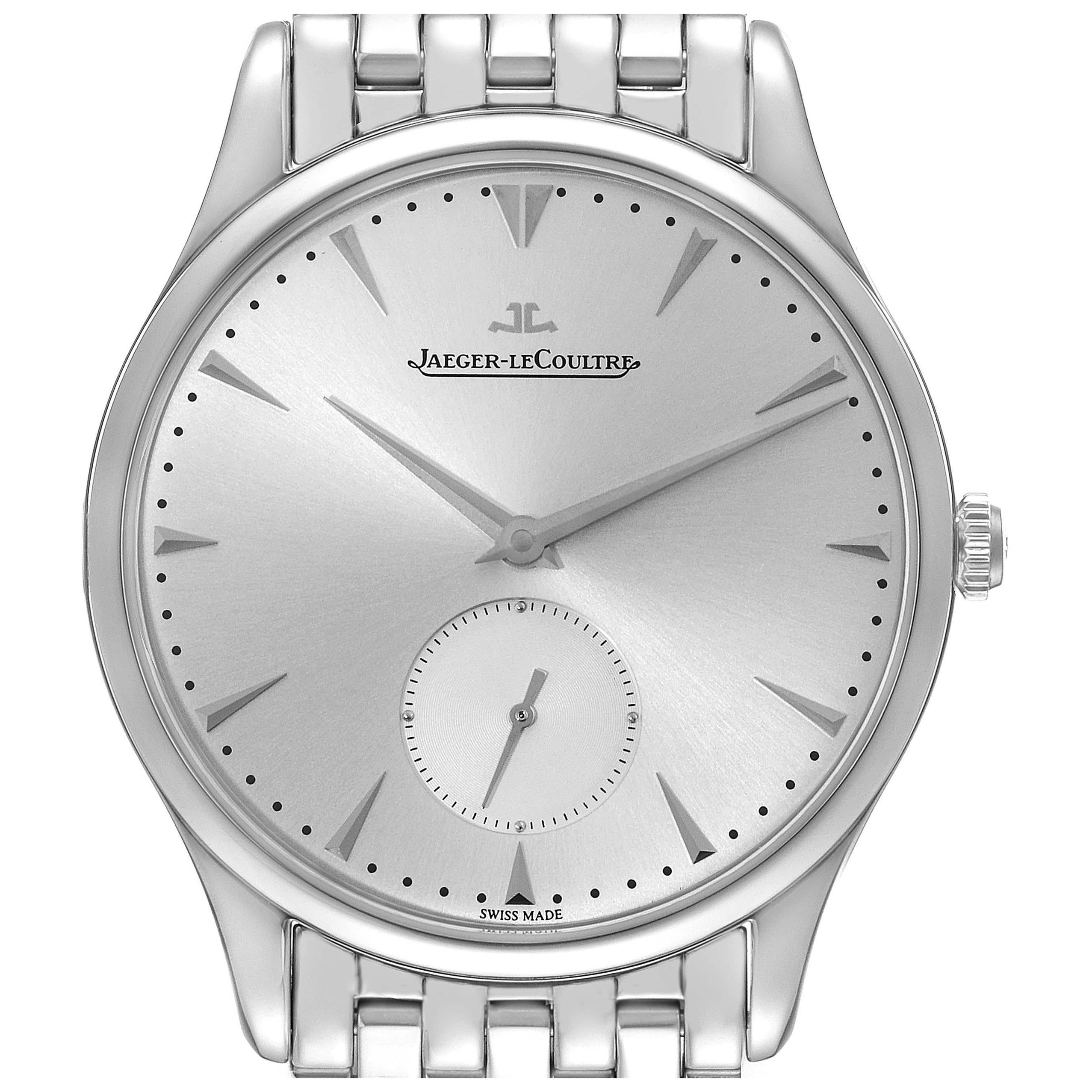 Jaeger Lecoultre Master Grande Ultra Thin Steel Mens Watch 174.8.90.S Q1358420 For Sale