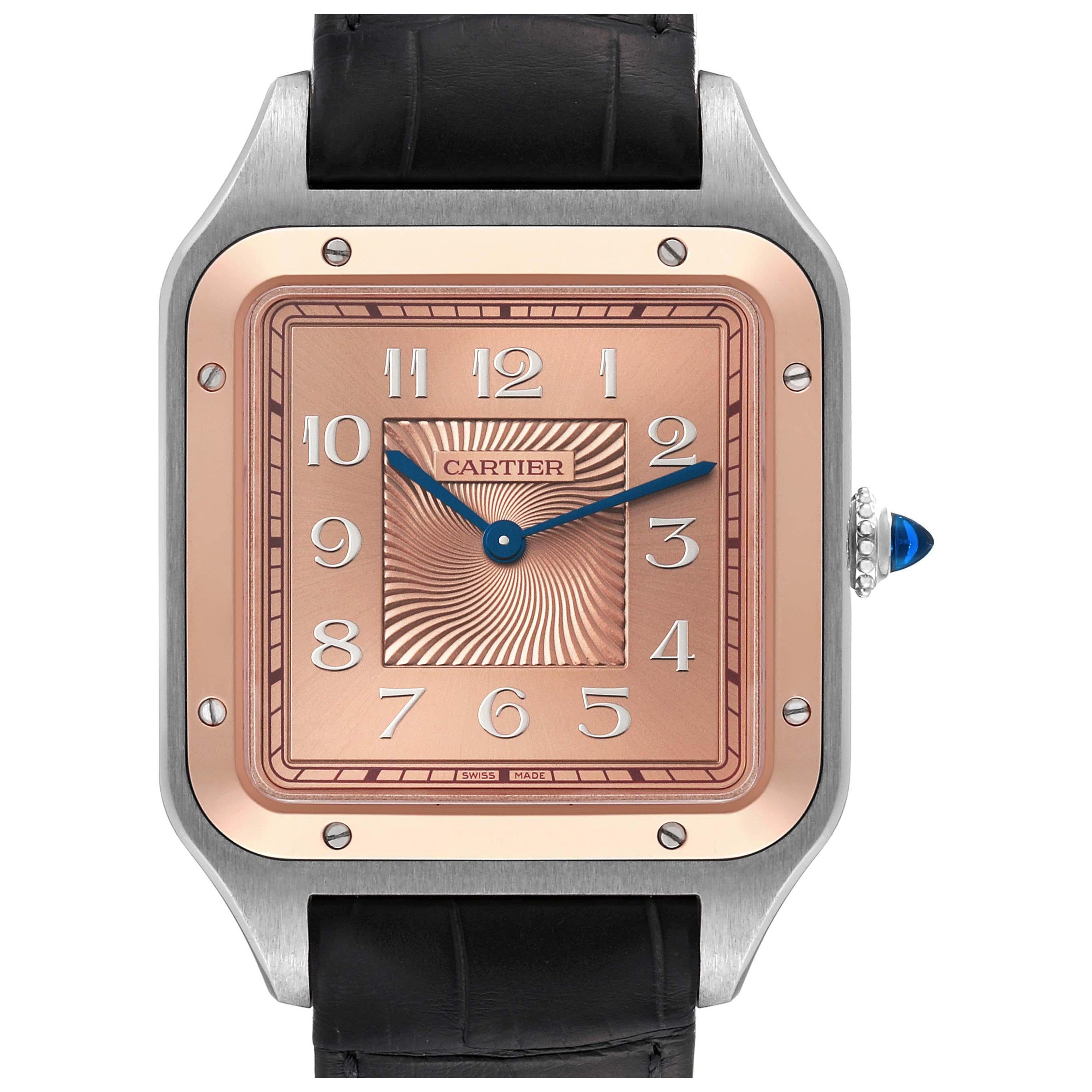 Cartier Santos Dumont XL Steel Rose Gold Edition Limitée pour hommes W2SA0025 