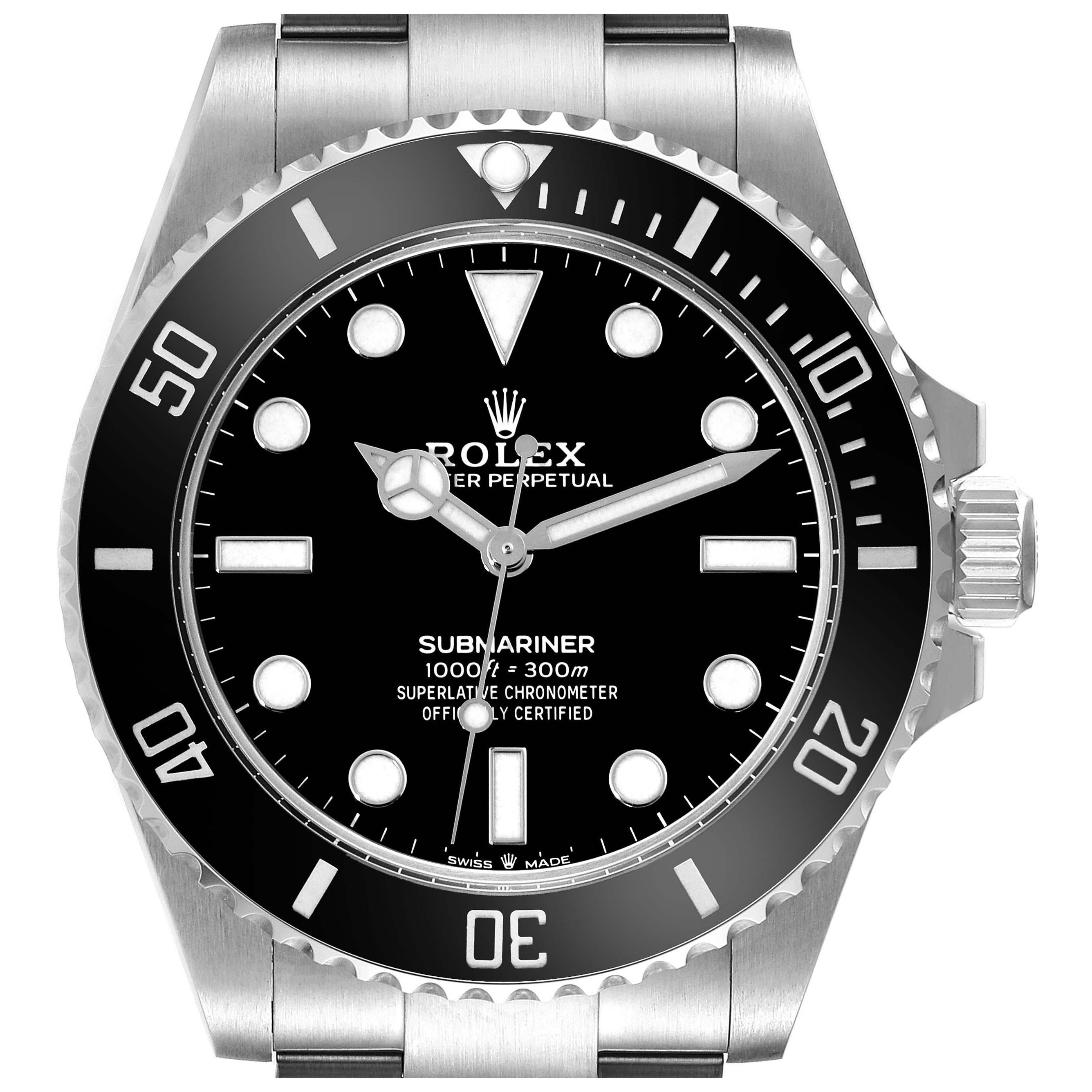 Rolex Submariner Non-Date Ceramic Bezel Steel Mens Watch 124060 Unworn