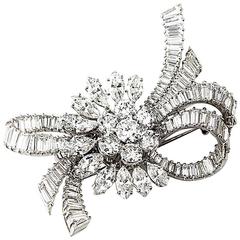 Van Cleef & Arpels 1950s Diamond Platinum Brooch 7