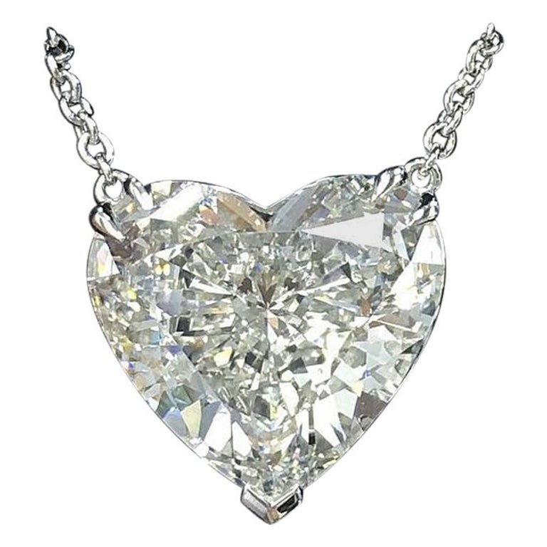 2 Carat Heart Shape Diamond GIA Certified Pendant Necklace VVS1 D Color For Sale