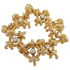 Diamond Gold Link Bracelet