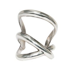 Angela Cummings, manchette moderniste vintage en argent sterling